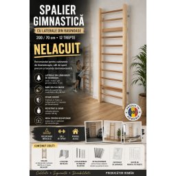 Spalier gimnastica EvoGym Art 200/70 cm 12 trepte nelacuit