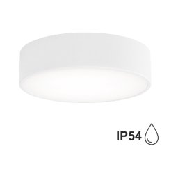 Plafonieră de exterior cu senzor CLEO 2xE27/24W/230V d. 30 cm albă IP54