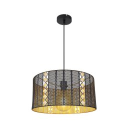 Lustră pe cablu Globo 15450H ABINY 1xE27/60W/230V auriu/negru