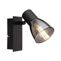 Spot de perete CLAUDE 1xE14/40W/230V negru Globo 54307-1