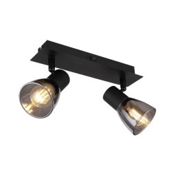 Spot de perete CLAUDE 2xE14/40W/230V negru Globo 54307-2