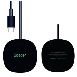 2-in-1 SPAR-WCHGQ-02, USB-C, 15W, Black