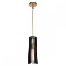 Pendul Linara QN-LINARA-P-BK, 1X60W E27, H:min 45,1 cm - max 136,5 cm, L:101,6 cm, metal alamă, negru mat