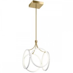 Lustra Ciri QN-CIRI-P-WH, 45W LED, H:min 72,4 cm - max 180 cm, L:35,6 cm, metal auriu