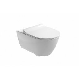 Set vas wc suspendat Gala Emma Rounded cu capac soft close slim,alb