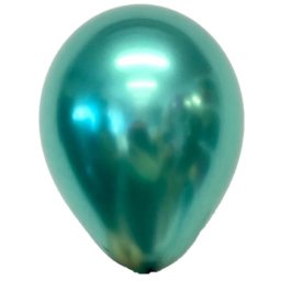 Set 100 baloane latex chrome verde 13cm
