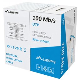 Lanberg LCU5-10CC-0305-BK networking cable Black 305 m Cat5 U/UTP (UTP)