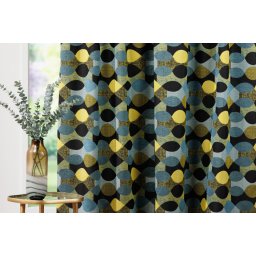 DRAPERIE CU REJANSA MENDOLA TRENTO ALBASTRU - VERDE 15