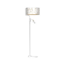 Lampadar ZIGGY 1xE27/40W/230V + 1xGU10/MR11/7W alb/auriu