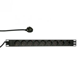 Prelungitor PDU 19" cu 9 prize Schuko 2m, Logilink PDU9C03