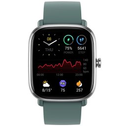 Ceas smartwatch Amazfit GTS 2 mini, 39mm, GPS, SpO2, Android/iOS, Sage Green