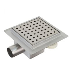 Rigola dus 13x13 cm, Gehler cu gratar inox model QUADRAT , 40 mm cu izolatie,