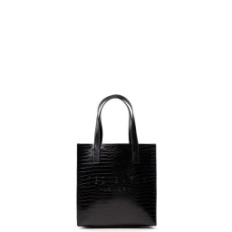 TED BAKER Geantă mică Reptcon Croc Effect Small Icon 253519 black
