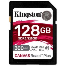Card de memorie Kingston Canvas React Plus SDXC, 128 GB, UHS-II U3, Clasa 10, V90