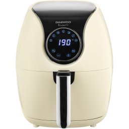 Friteuza fara ulei Daewoo AirFryer, 1500 W, 3.6l, 12 programe, Crem