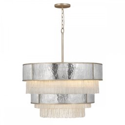 Candelabru Reverie QN-REVERIE-12P-CPG, 12x40W E14, H:min 99,5 cm - max 409,4 cm, D:81,3 cm, oțel inoxidabil