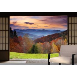 Fototapet vinyl cu efect 3D Usa Shoji - Peisaj de Munte - 360x240 cm