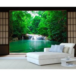 Fototapet vinyl cu efect 3D Usa Shoji - Natura inverzita - 360x240 cm