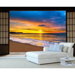 Fototapet vinyl cu efect 3D Usa Shoji - Asfintit - 360x240 cm