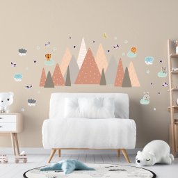 Sticker Sleepy Animals In The Boho Mountains