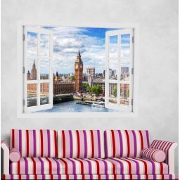 Fereastra cu efect 3D - Westminster Bridge, Londra - 119x93 cm