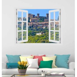Fereastra cu efect 3D - Montalcino, Toscana - 119x93 cm