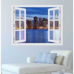 Fereastra cu efect 3D - Manhattan Skyline - 119x93 cm