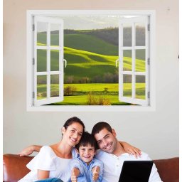 Fereastra cu efect 3D - Primavara Toscana - 119x93 cm