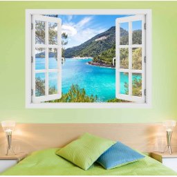Fereastra cu efect 3D - Insula Thassos, Grecia - 119x93 cm