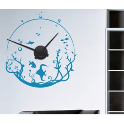 Sticker Ceas de perete cu acvariu