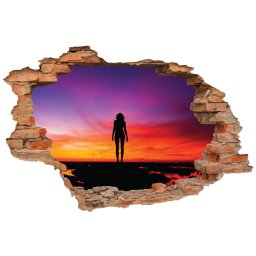 Sticker cu efect 3D - Umbra feminina