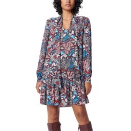 DIANE VON FURSTENBERG Rochie Dvf Akila Dress DVFDL3Q028FLPWP B2362 floral patch wine pink