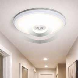Plafoniera LED cu senzor de miscare reglabil, 18W=115W, 290x95mm, 6500K, lumina rece