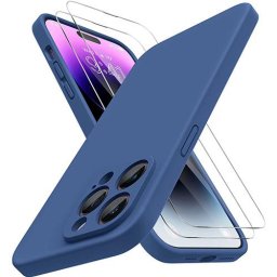 Husa iPhone 14 Silicon Liquid Dark Blue