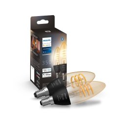SET 2x bec LED dimabil Philips Hue WHITE AMBIANCE E14/4,6W/230V