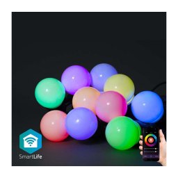Nedis WIFILP03C10 - Șir LED RGB decorativ 10xLED 12m IP65 Wi-Fi Tuya