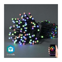 Nedis WIFILX01C84 - Ghirlandă LED RGB pentru exterior, 84 LED-uri, 8 funcții, 13 m, IP65, Wi-Fi (Tuya)