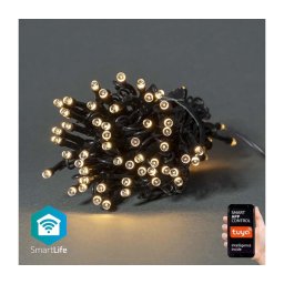Nedis WIFILX01W50 - Șir LED Crăciun 50 LED/8 funcții 10m IP65 Wi-Fi Tuya cald