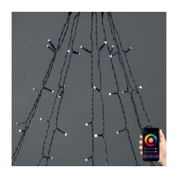 Nedis WIFILXT01C180 - Perdea LED RGB, 240 LED, 11 funcții, 8 m, IP65, Wi-Fi Tuya