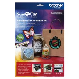 Set pentru incepatori, decupat etichete imprimabile Brother CAPSKIT1