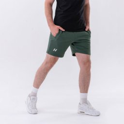 NEBBIA Pantaloni scurți pentru bărbați Relaxed-fit Dark Green XXL