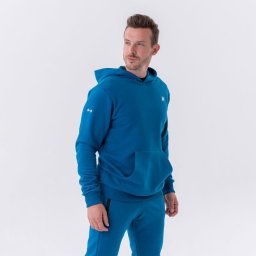 NEBBIA Hanorac pentru bărbați Pouch Pocket Blue XXL