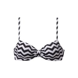 LASCANA Sutien costum de baie 'Grace' negru / alb