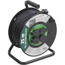 Prelungitor pe tambur 25 m, cablu 3x1.5 mm, H05RR-F3G1,5, IP44 Meister OutDoor,