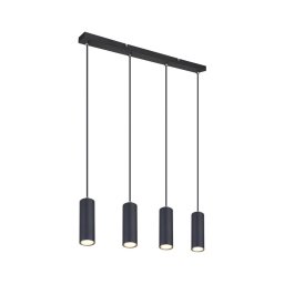 Lustră pe cablu ROBBY 4xGU10/35W/230V neagră Globo 57911-4HB