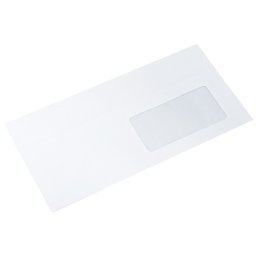 Plic DL alb autoadeziv, fereastra dreapta, 1000 buc/cutie
