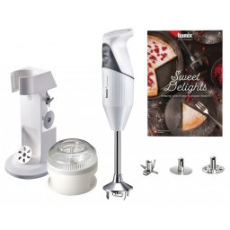 BAMIX Sweet Delights 200W, 2 Viteze, Motor profesional, 3 Lame, Procesor, Alb