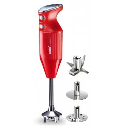 BAMIX PRIME 250W, 2 Viteze, Motor profesional, 3 Lame, Rosu