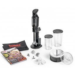 BAMIX BBQ 200W, 4 lame, Procesor cu powderdisc, Motor profesional, Vas 600ml, Vas 400ml, Sort Bamix BBQ, Stand DeLuxe, Negru