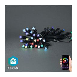 Nedis WIFILP01C48 - LED RGB șir exterior Crăciun 48xLED 13,8m IP65 Wi-Fi Tuya